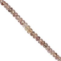 12cts Malaya Garnet Faceted Rondelles Approx 2 to 3mm 11cms Strands