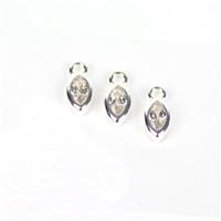 925 Sterling Silver Marquise Mini Charm With Cubic Zirconia (3pcs)