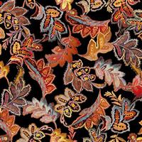 Jason Yenter Resplendent Collection Leaves Brown Fabric 0.5m