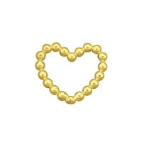 Gold Flash 925 Sterling Silver Beaded Heart Connector Approx 17x15mm