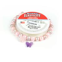 Emperor! Inc; Amethyst/Rose Quartz Butterflies, Pink/Purple Pearls and Clear Elastic Cord