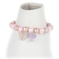 Emperor! Inc; Amethyst/Rose Quartz Butterflies, Pink/Purple Pearls and Clear Elastic Cord