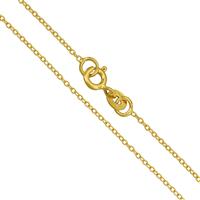 Gold Flash Sterling Silver Cable Chain Approx 18Inch