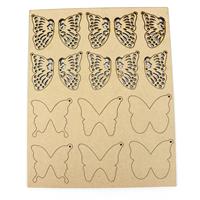 Bert & Gerts Butterfly Wing Charms Embellishment Sheet