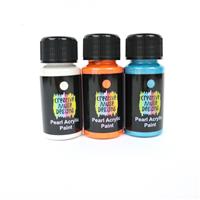 Creative Muse Designs Pearl Paint - Set of 3 - 50ml Each, Orange-Turquoise-White