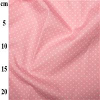 Rose and Hubble Cotton Poplin Spots on Pale Pink Fabric 0.5m