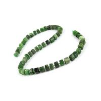 300cts Nephrite Faceted Wheels Approx 10x6 to 12x6mm, 36cm Strand