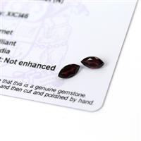 1.5cts Rajasthan Garnet 8x4mm Marquise Pack of 2 (N)
