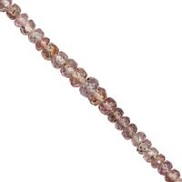 15cts Malaya Garnet Faceted Rondelles Approx 2x1 to 4x2mm, 13cm Strand