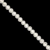 45cts White Zircon Faceted Round Approx 3mm, 35cm Strand