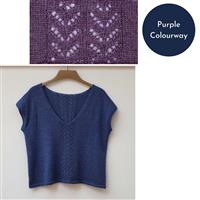 Woolly Chic Purple Kielder Top Knitting Kit