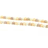 Mixed Natural Colour Freshwater Cultured Pearls Approx 8-9mm, 38cm 