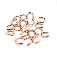 Rose Gold Plated 925 Sterling Silver Wire End Tip, Hole Approx 0.50mm (20pcs)