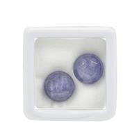 7cts Tanzanite Rose Cut Flat Bottom Round Approx 10mm (Pack of 2)