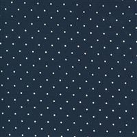 Moda Sunday Stroll in Midnight Blue Block & White Spotted Fabric 0.5m