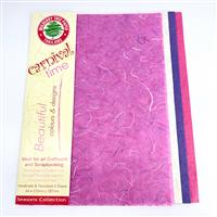 SEASONS COLLECTION- MULBERRY TREE PAPER - PACK 10, 5 sheet bundle of assorted colours