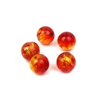 Baltic Ruby Red Ombre Amber 12mm Rounds (5pc)