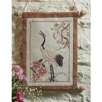 Cross Stitch Guild Oriental Stork on Linen Kit