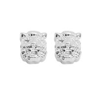 Silver Plated Base Metal Tiger Spacer Beads, Approx 11x13mm, 2pcs