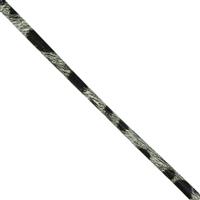 Leopard Print PU leather cord (Black & Gunmetal), 4mm Approx 5m 