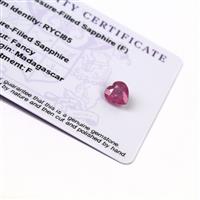 1.55cts Ilakaka Pink Sapphire 8x8mm Heart  (F)