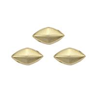 Gold Plated Base Metal Bobbi Beads, Approx 6x12mm (15pcs)