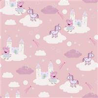 Peppa Pig Unicorn Castles Fabric 0.5m