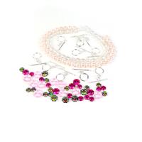 Flower Pop! Pink and Bicolour Flower Beads, AB Coated Clear Quartz & Shell Pearl