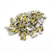 Czech Volcano Beads by Patty McCourt - Jet California Silver, Approx 4x9mm (100pcs)