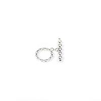 925 Sterling Silver Chain Link Style Toggle Clasp Approx 15x21mm