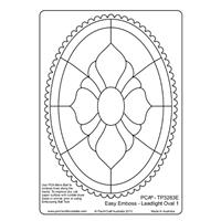 ParchCraft Template - Leadlight Oval 1, 121 x 171 