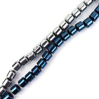 Under £10! Liam Special, 10mm Drums, Silver Coated & Royal Blue Hematite