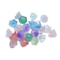 Multi Colour Glass Flower Beads Approx 10mm, 20pcs