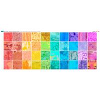 Stuart Hillard Rainbow Is My Favourite Colour Pastels 40 Squares Fabric Panel (140cm x 59cm)