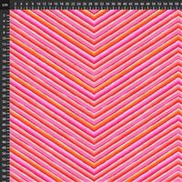 Kaffe Fassett 85 & Fabulous Collection Chevron Stripe Pink Fabric 0.5m