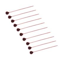 Rose Gold Plated 925 Sterling Silver Head Pins With 4x3mm Pear Garnet - 40mm, Width 0.5mm - (10pcs)