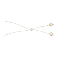 925 Sterling Silver Slider Bracelet With Approx 8mm South Sea Pearl & Box Chain, Approx 24cm