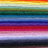 Soft Washable Assorted Colours Felt Pack: 50 Pieces (22cm x 22cm)