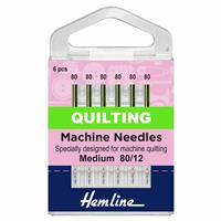 Hemline Sewing Machine Medium Quilting Needles Pack of 6