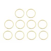 Gold Colour Plated Base Metal Round Beading Frame, I.D. 18mm/ O.D. 20mm (10pcs)
