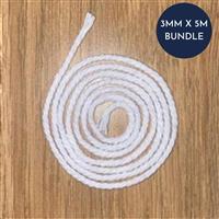 White Piping Cord 3mm x 5m Bundle. Get 1.5m Free. Save £2.97