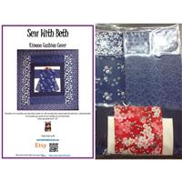 Sew with Beth Kimono Cushion Kit: Blue & Ivory
