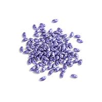 Czech MobyDuo Metallic Violet Beads, Approx 3x8mm (100pcs)
