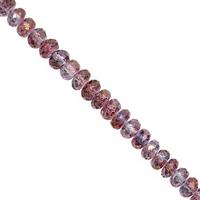 35cts Mystic Coated Quartz Faceted Rondelle Approx 2.5x4.5 to 3.5x6mm, 15cm Strand