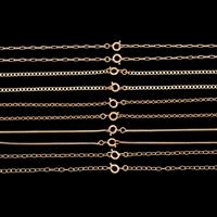 Rose Gold Base Metal (10pcs – 2 x 5 Styles – Snake Chain, Clip Chain, Rolo Chain, Diamond Curb Chain & Cable Chain) 45cm per Chain