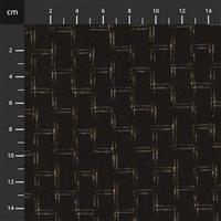 Yoko Saito Centenary Collection Rectangles On Black Fabric 0.5m 