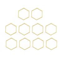 Gold Colour Plated Base Metal Hexagon Beading Frame, I.D. 22.5x22.5mm/ O.D. 24.5x24.5mm (10pcs)