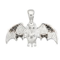 Autumn At Chestnut Close By Mark Smith: 925 Sterling Silver Bat Pendant With Black Spinel