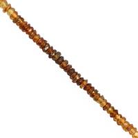 30cts Petrolioum Tourmaline Faceted Rondelles Approx 2x1 to 3x1.5mm, 32cm Strand