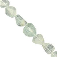 130cts Himalayan Beryl Faceted Tumble Approx 9x7 to 13x10mm, 25cm Strand